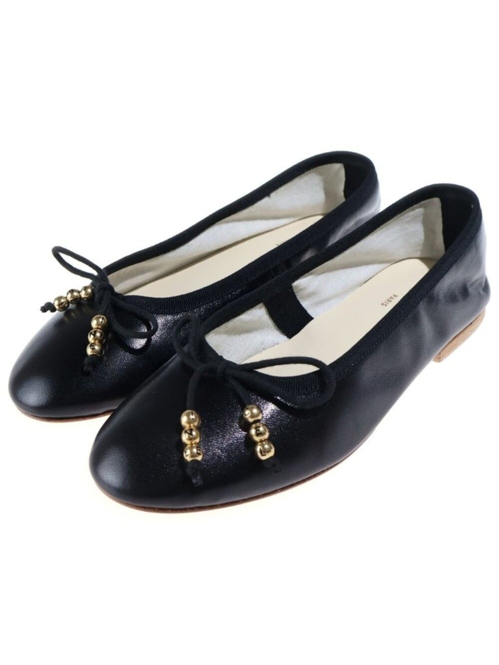 Celine Leather Flat Shoes Ballerina Pumps Black